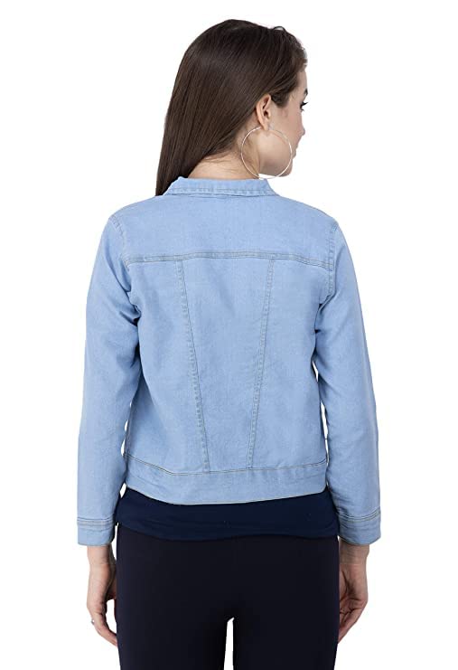 Dark Blue Light Blue black Winter Stylish denim Jeans jacket For women