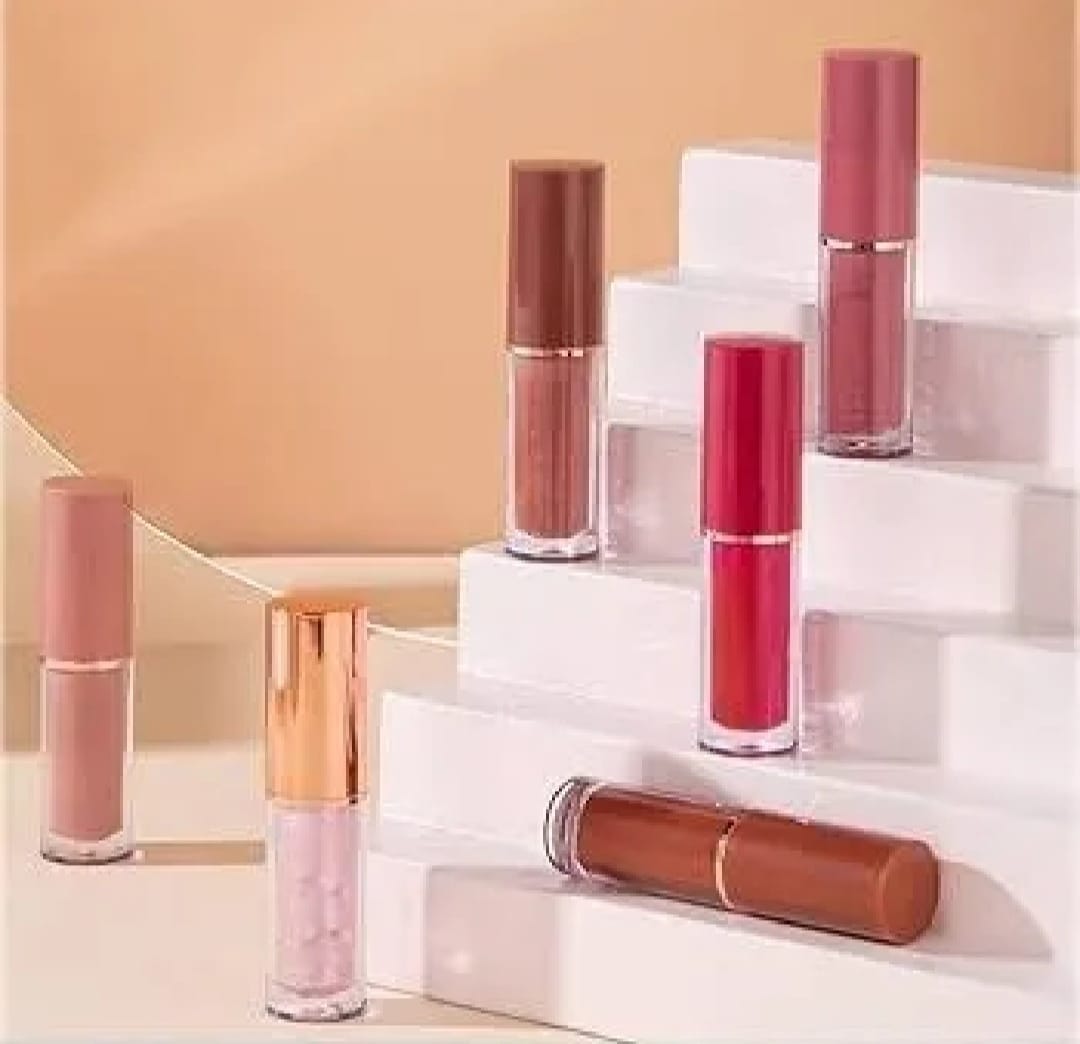 MOCMALLURE 12 Pcs Matte Liquid Lipstick Set for Women | Long Lasting Velvet Lip Gloss Makeup Gift Box Nude Pink Red Shades ladies makeup kit Pakistan