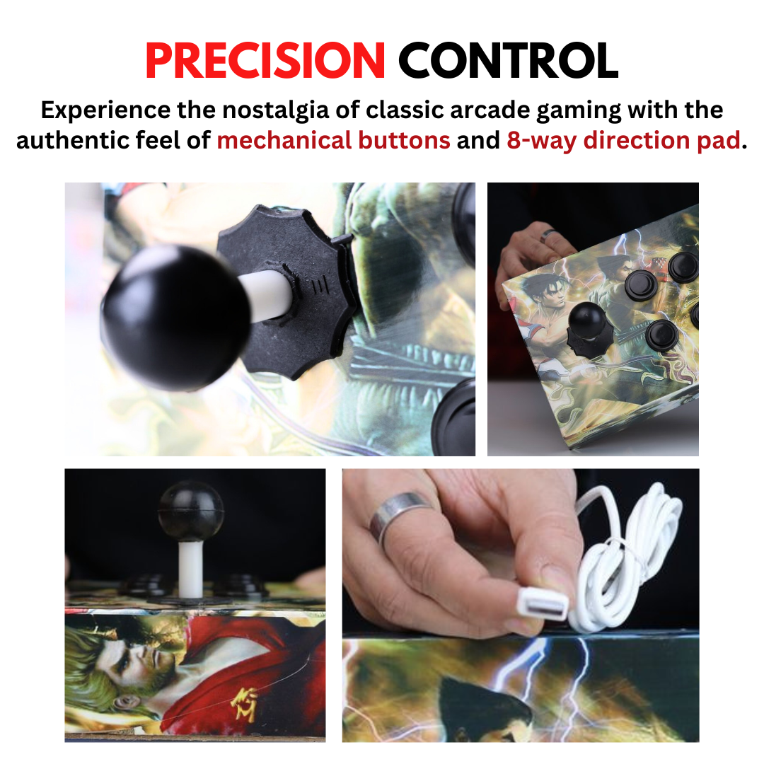 Arcade joy Stick for Windows, NEOGEO MAME32 KOF Mortal kombat Fighting Games 6 / 4 button Fight Stick Box For PC Laptop Computer