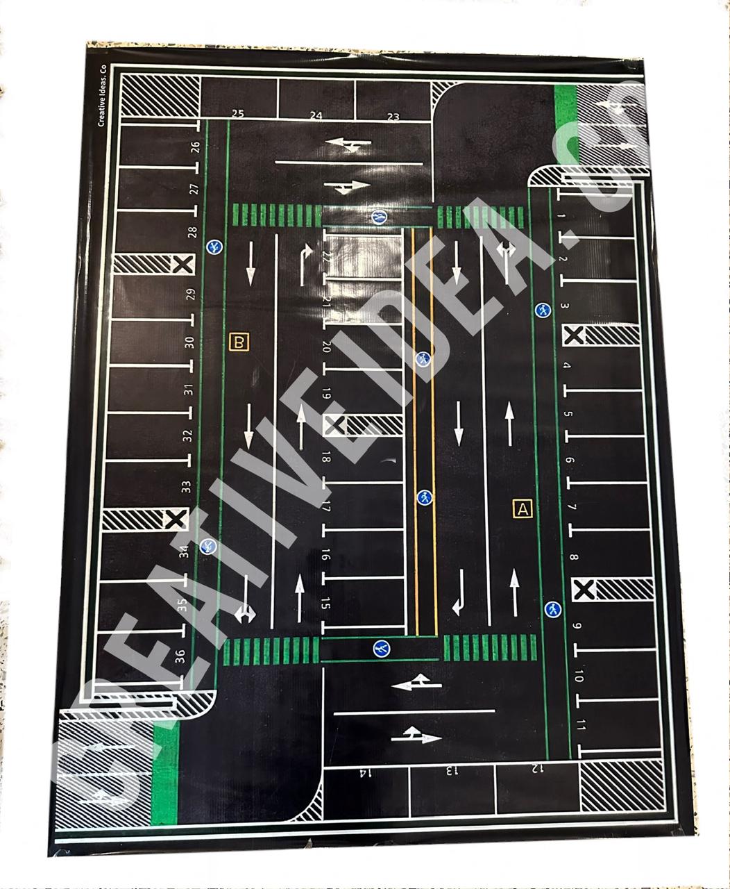 kids car playing mat children brain and physical & healthy activity plastic water proof