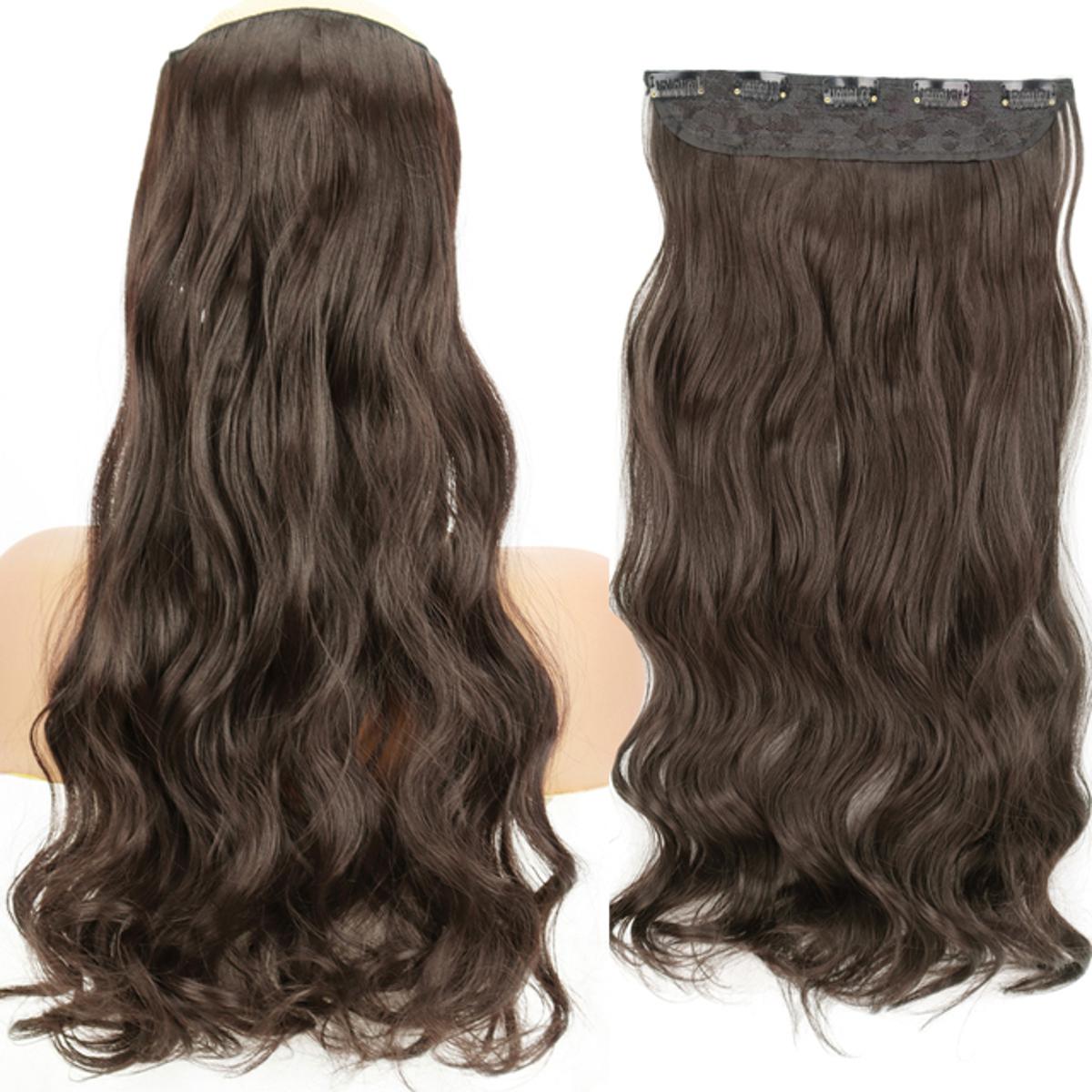 30 inch long 5 clips Natural black Hairs extension- new curly wig