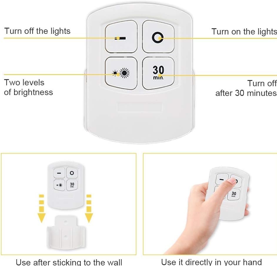 Tap Led Light With Remote Control (pack Of 3 Lights) _KIT_ KS
