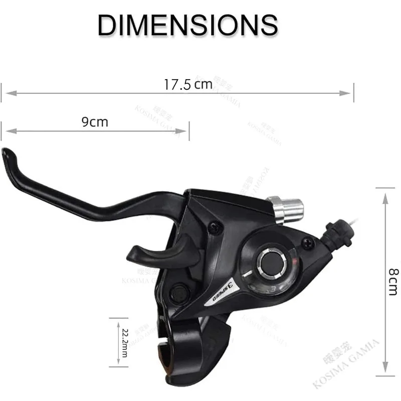Mountain Bike Gear Shift 3x7 Gear Shift Bicycle 7 Gear Shift Brake Lever Bicycle Left Right Gear Shift 21 Speed Gear Shift Set for Mountain Bikes City Bikes Road Bikes Folding Bikes Accessories