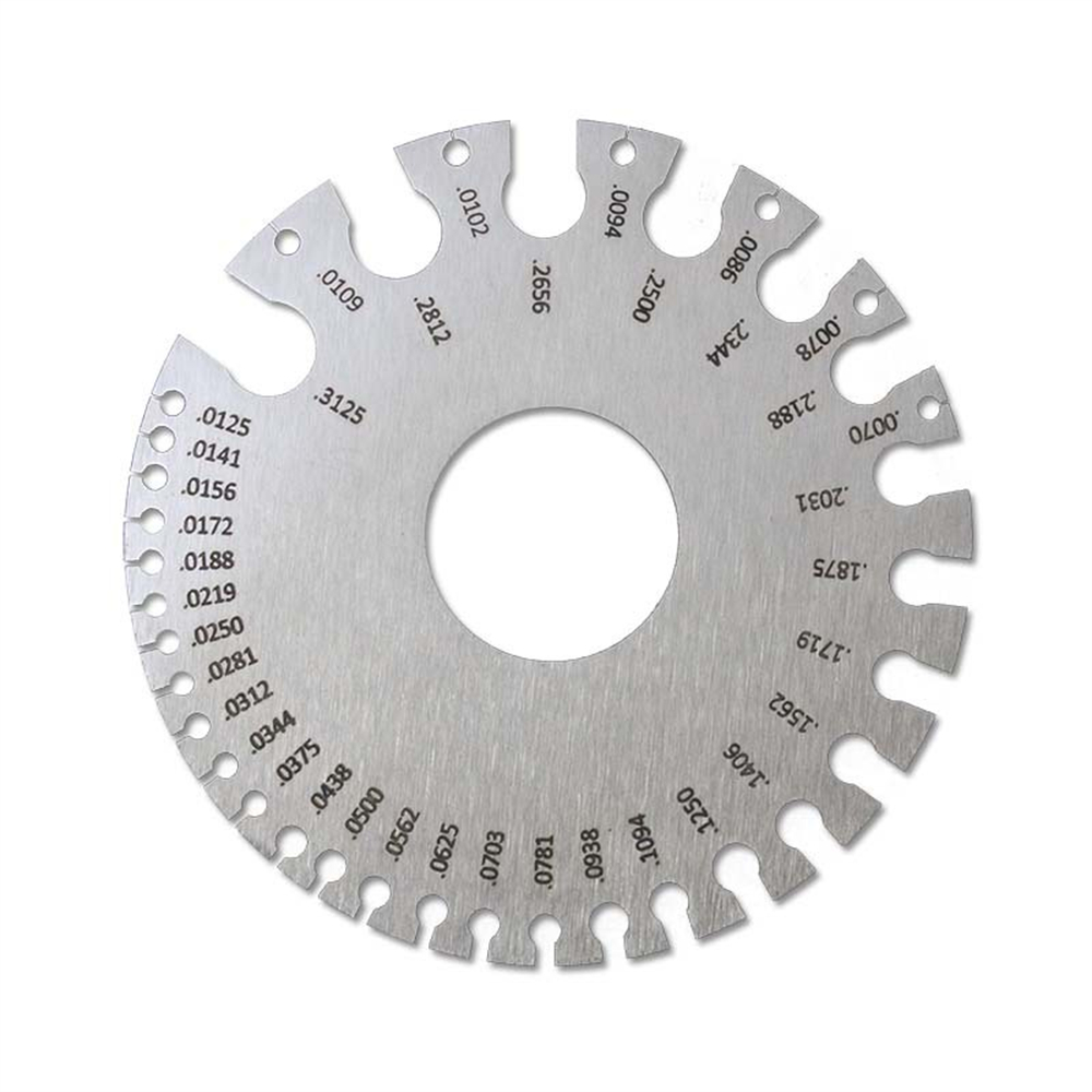 Wire Measurement With Ruler Round AWG SWG Wire Gauge Thickness Ruler Gauge Diameter Stainless Steel ...