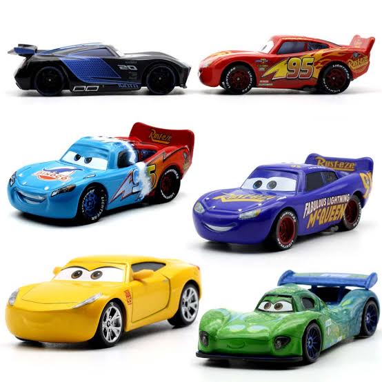 Disney Pixar Lightning Mcqueen Pull Back Car Toys Set For Kids