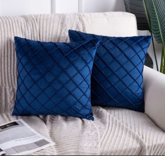 Cushion Velvet Pleated Cushions Ball Fiber Filled Decorative Sofa Home