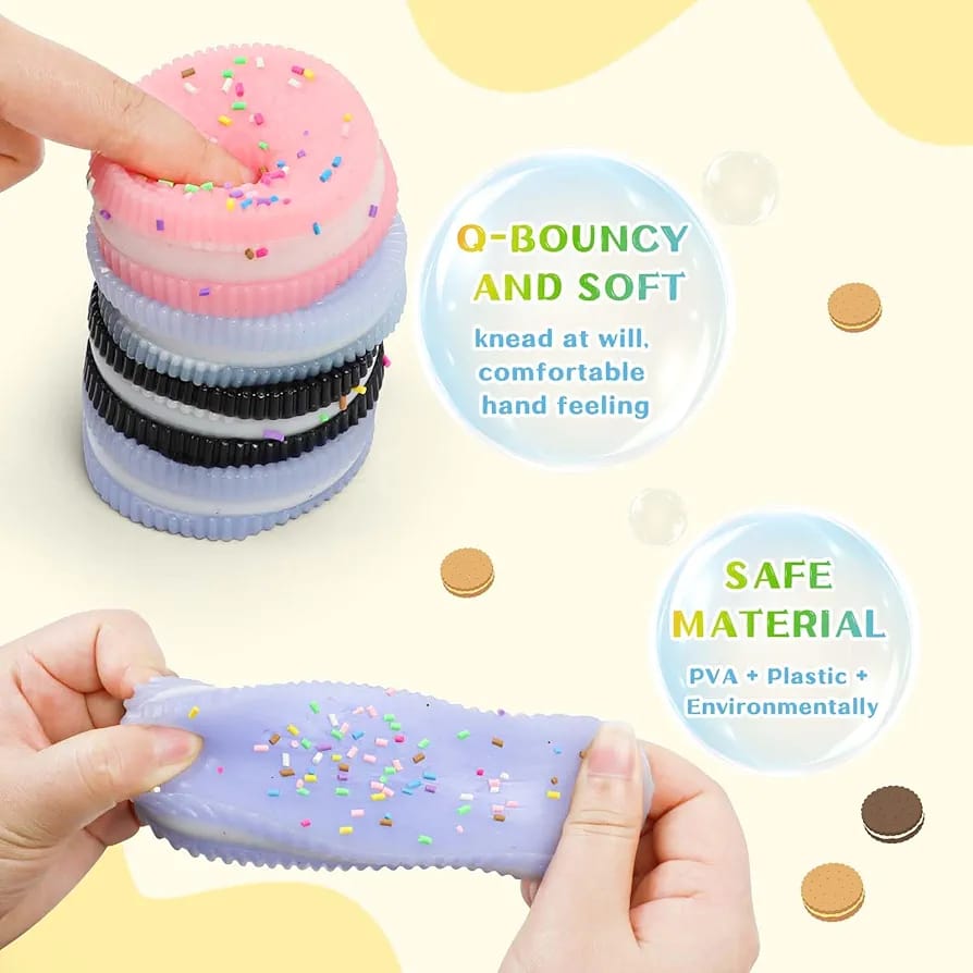 Taba Squishy Fidget Toys,Cookie Taba Squishy Toys,Ultra-Soft Stress Relief Toys for Kids Adult,Sensory Toys with Cute Design,Anxiety Relief Party Favors