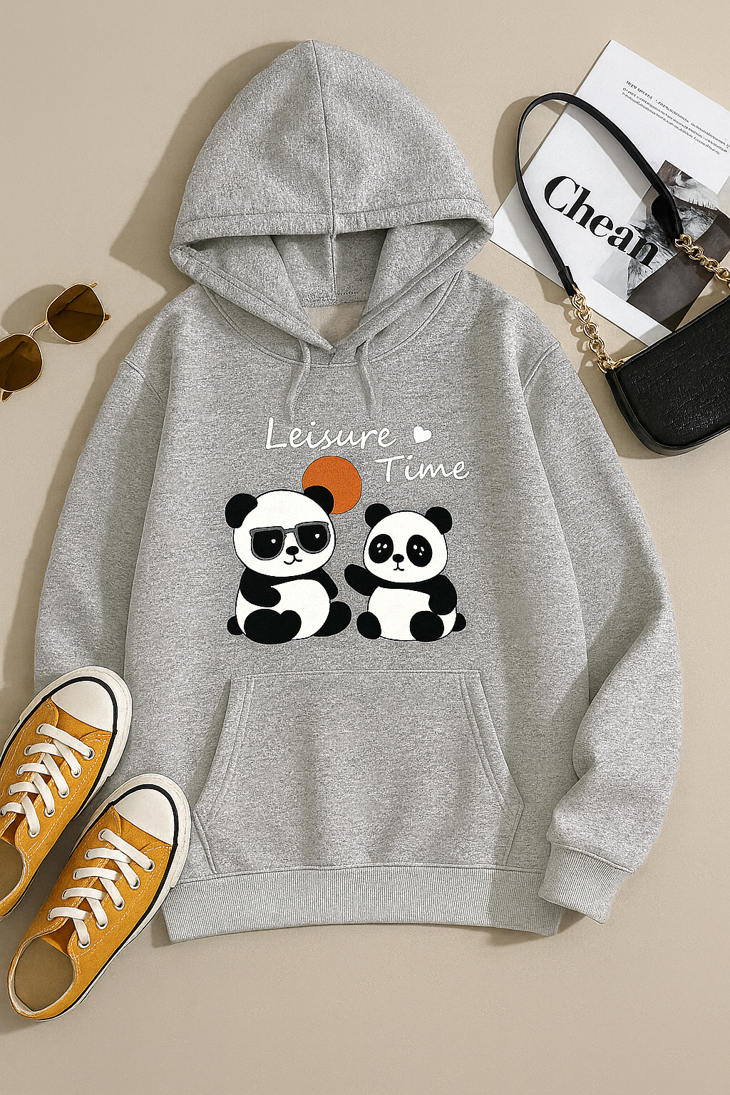 Cute Panda Printed Hoodie For Men's & Women's