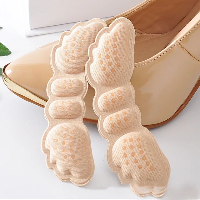 2 Pair High Heel Insoles Butterfly Adjust Size Heel Liner Grips Protector Sticker Heel Pad Foot Care Anti Keep Abreast Heel Pads