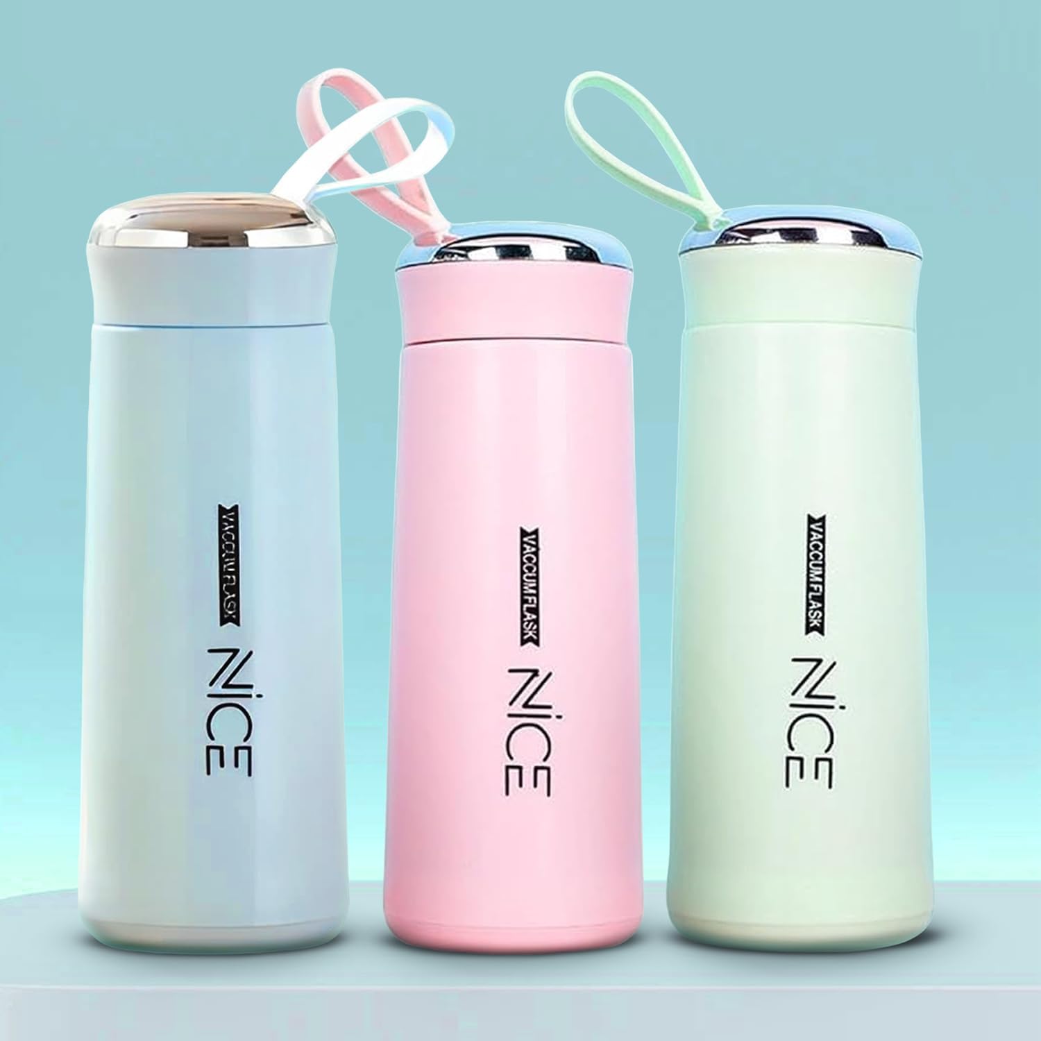 New High Quality NICE 400ml Double Wall Glass/Plastic BPA Free Glass Inner Liner with Plastic Shell Free Glass Tumbler Bottle  Water Bottle  Hot & Cold Water Bottle For School, Gym & office Use