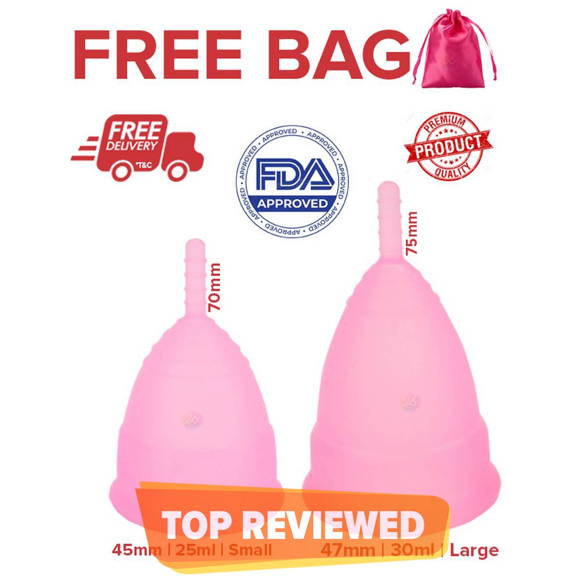 Menstrual Cup Periods Cup Small Large Fda Approved Reusable Buy Online At Best Prices In Pakistan Daraz Pk