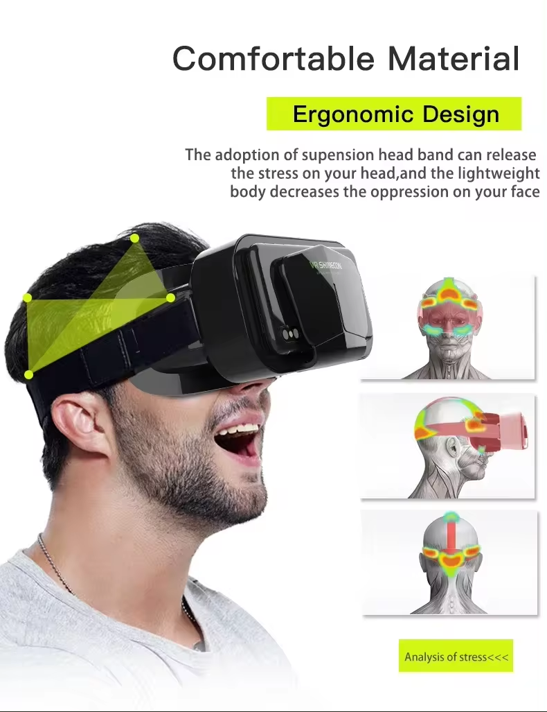 VR Box Shinecon Virtual Reality 3D Glasses For Smart Phones Latest Affordable Headset