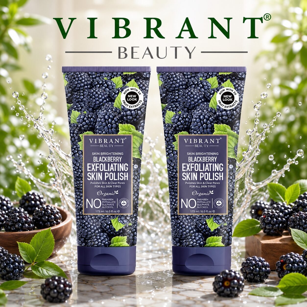 Vibrant Beauty Blackberry Exfoliating Skin Polish Combo Pack | Personal Care Set | 200ml