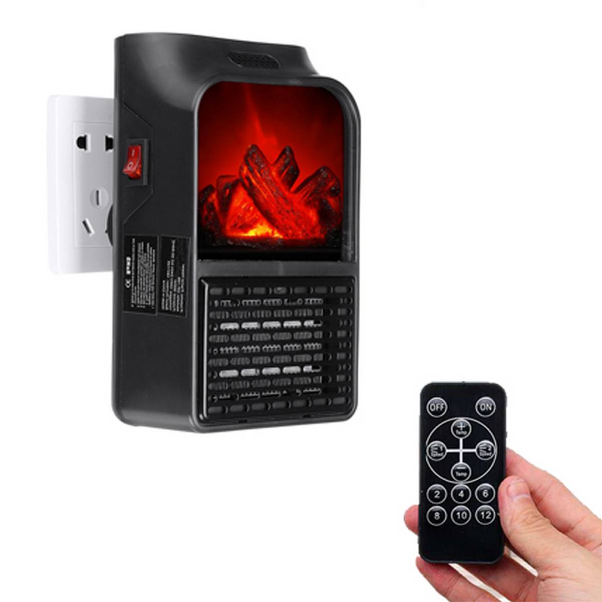 High Quality Mini Electric Handy Flame Heater 500W Plug-In Air Warmer
