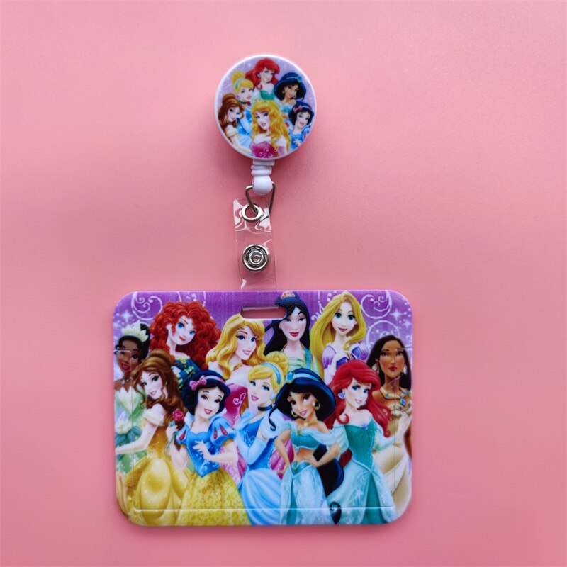 Disney Princess Cute Work Card Clip Doctor Nurse ID Name Badge Reel Holder  Reels Chest Tag Accessories Factory Pass Card Clips