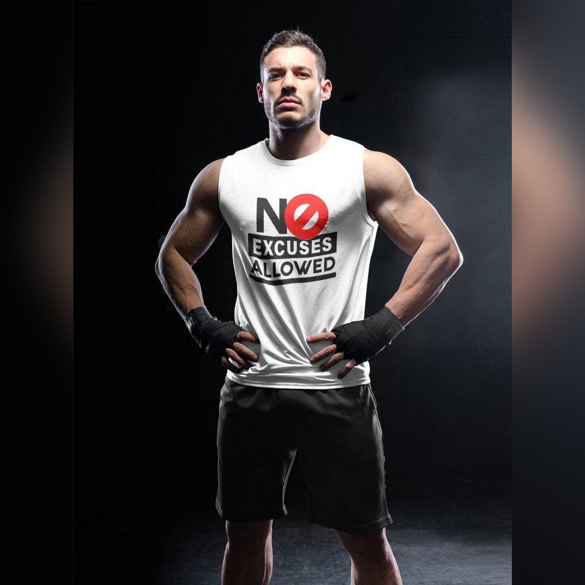 Khanani's No Excuses Allowed Men's Sleeveless shirts for gym tank tops