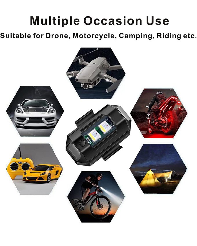 For Drone Strobe Light Lightweight Flash Signal Lamp For RC Aircraft Car Bike
