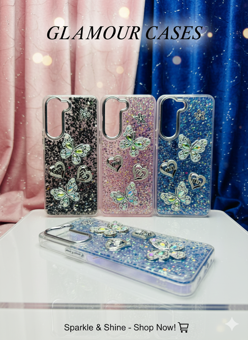 Vivo Y04 Girls Back Cover - Luxerey Back Cover - Fancy Flower Butterfly Covers -Vivo Y04 Back Cover