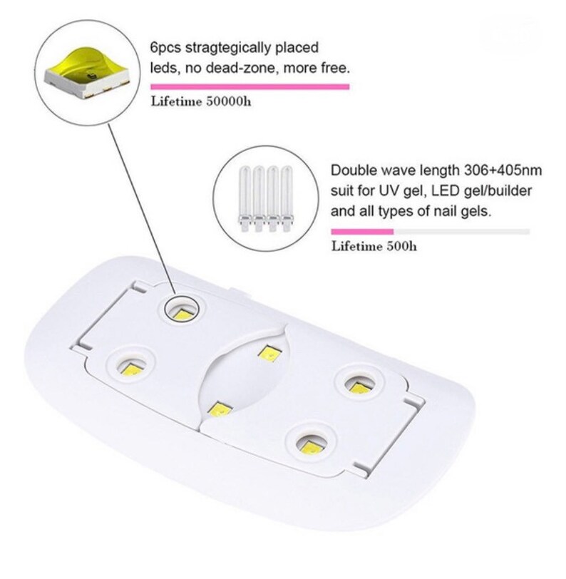 UV LED Lamp  for Nail dryer - Nail Art Manicure Tools Pink Egg Shape Design 30S Fast Drying Curing Light for Gel Polish