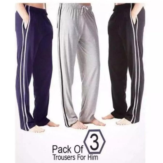 Pack of 3 Sleeping and Jogging Trousers for Him - Comfortable and Stylish Bottoms - Premium Quality and Wash and Wear
