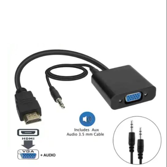 HDMI To VGA Cable Adapter Male To Female HDMI Cable VGA Cable HD TV Box ...