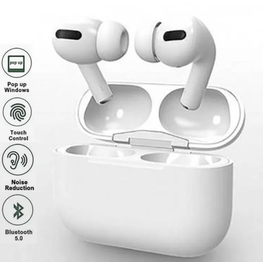 Orignal TWS Air pod with Super Sound & High Quality Touch Sensors True Stereo Headphones with Built in Mic 10m Transmission Bluetooth Wireless Earbuds , Charging Case Sport Headset for all Bluetooth Smart devices.