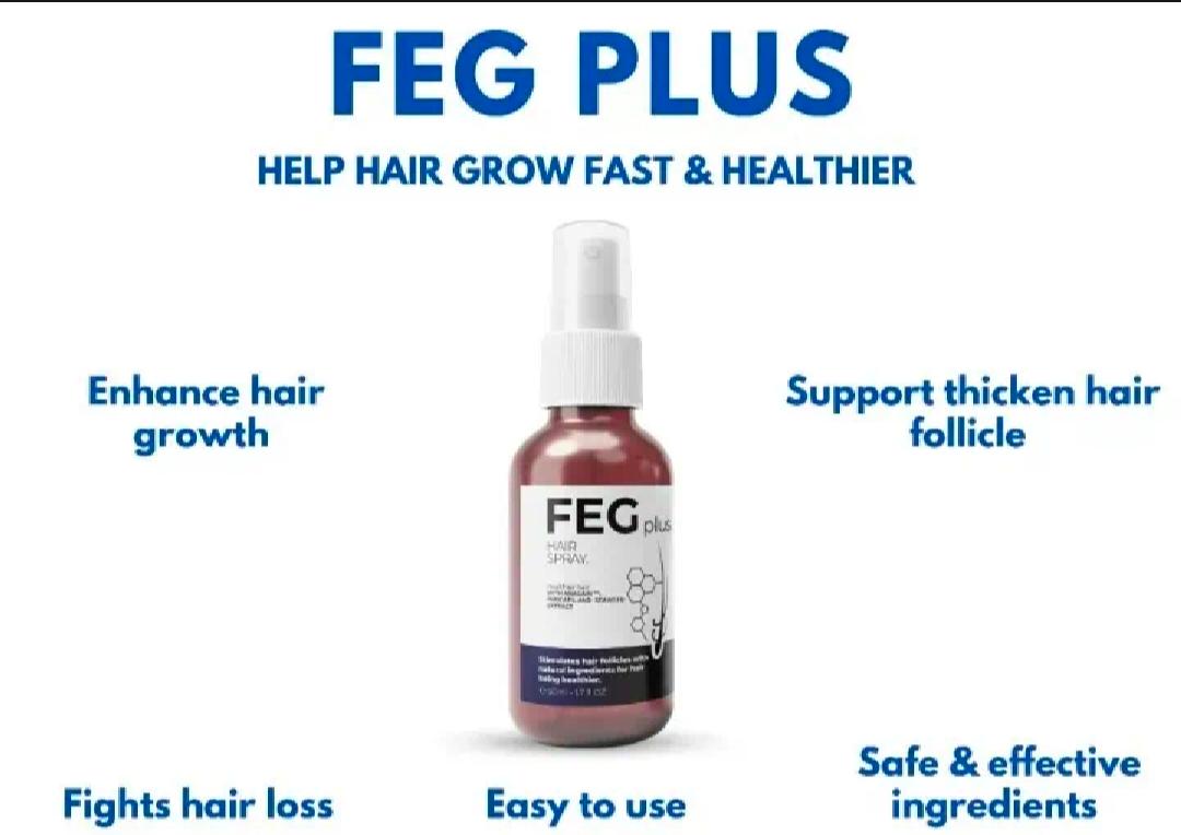 FEG plus Hair growth serum And Spray 50 ml,beard growth serum foe hairloss control & hair growth for men &women