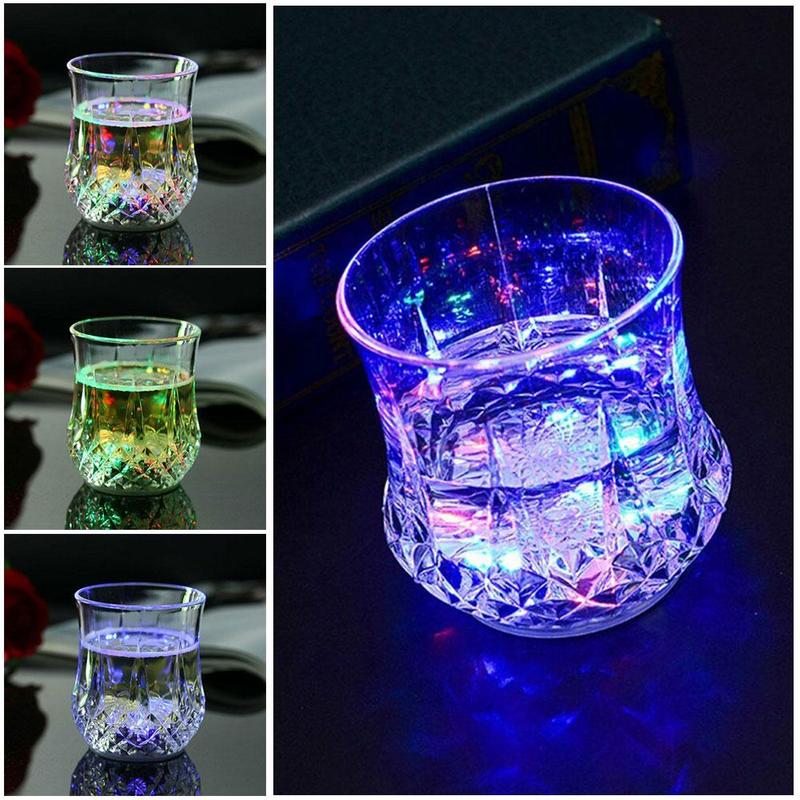 Lighting Glass, Rainbow Color Changing Flashing Light Cup, Led Glass ...