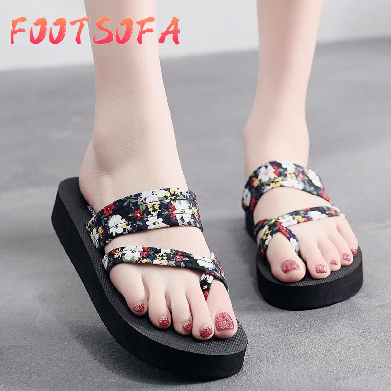 Foot Sofa Summer Women Sandals Non Slip Flip Flops Sandals Flat Beach Slippers Shoes Beige Green 35 40 Buy Online At Best Prices In Pakistan Daraz Pk