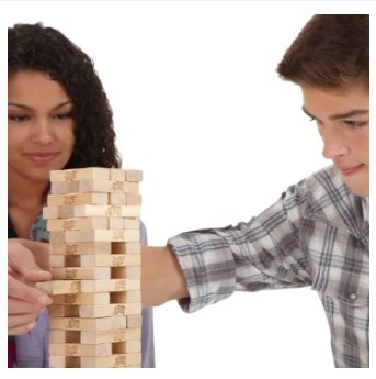 51 PCS Hasbro Gaming Jenga Tower Wooden Blocks Game - Wooden Toy