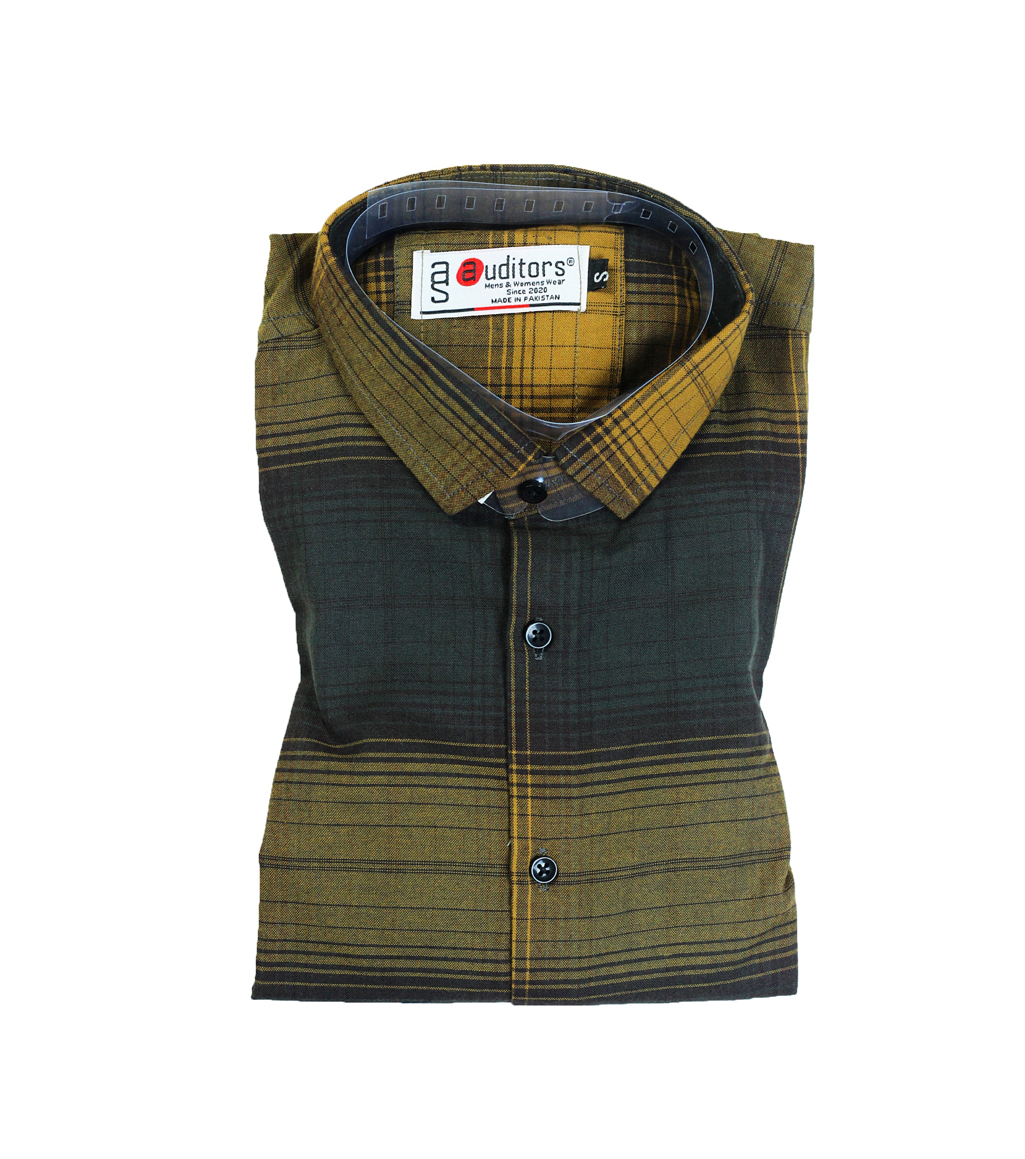 Auditors®️ Mens Semi-Formal Brown Check Cotton Shirt 100% Pure Cotton Fabric For Mens - For Office and Events
