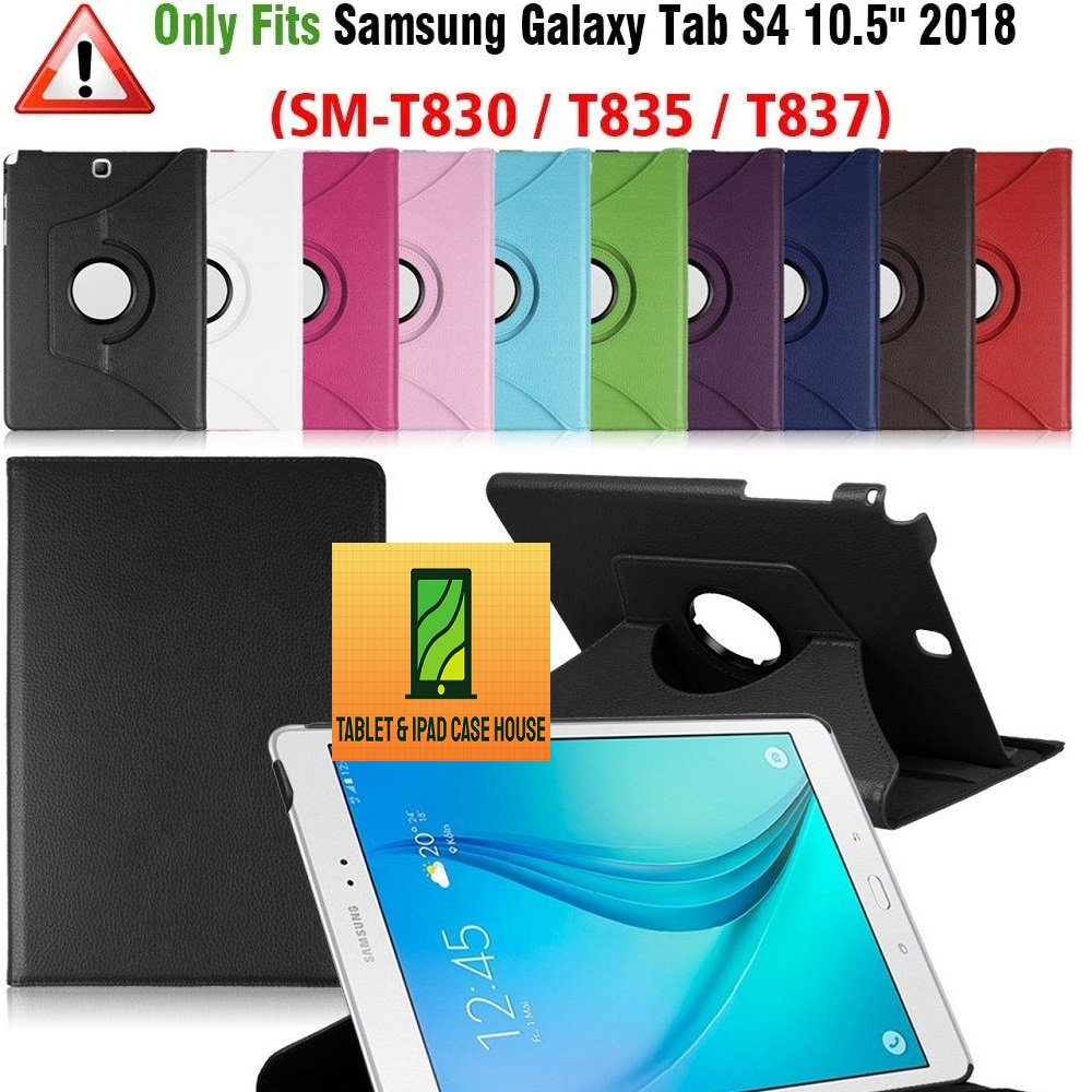 Tab S4 Case  Galaxy Tab S4 Tablet Case For Galaxy Tab S4 10.5 SM-T830 / T835 Rotate Flip Case Cases & Covers for  Galaxy Tab S4 10.5 2018 SM-T830 T835, 360 Rotating Case Stand PU Leather Cover for T830 T835