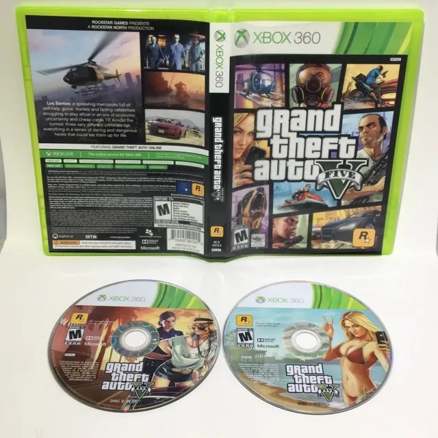 gta 5 xbox 360 original DVD 2 DVD