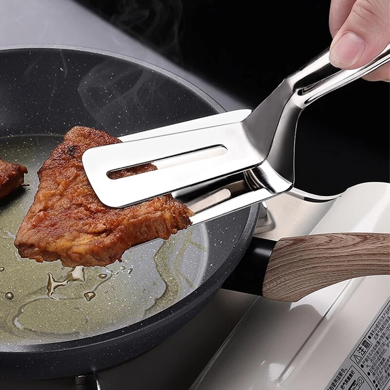 Stainless Steel Food Tongs Kitchen Tools Fried Fish Steak Tongs Barbecue Tongs Barbecue Tongs