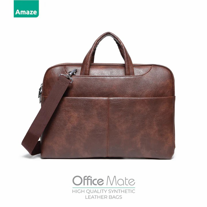 Amaze A920 Office Mate Synthetic Leather Laptop Bag for 14 inch and 15.6 inch MacBook and Laptops 54 d557b8c37dba67241e35516f955d729d
