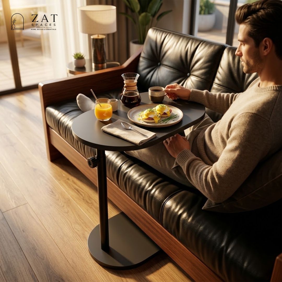 Adjustable Laptop Table | Overbed Table | Sofa Side Table | C Shaped Table | Bedside Table | Coffee Table | Study Desk | Rolling Laptop Desk | ZAT Spaces