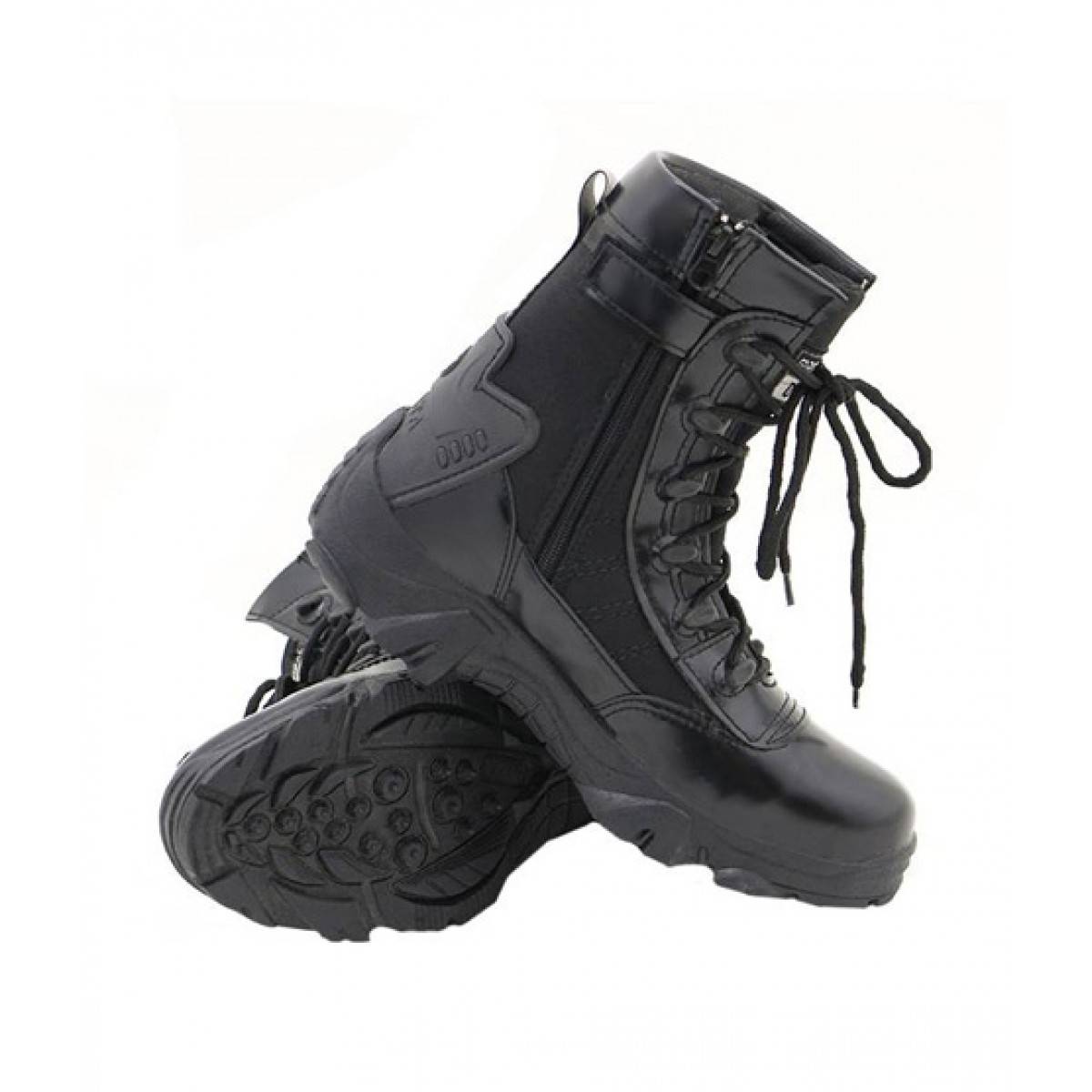 Black Long Army Ankle Boot for Men