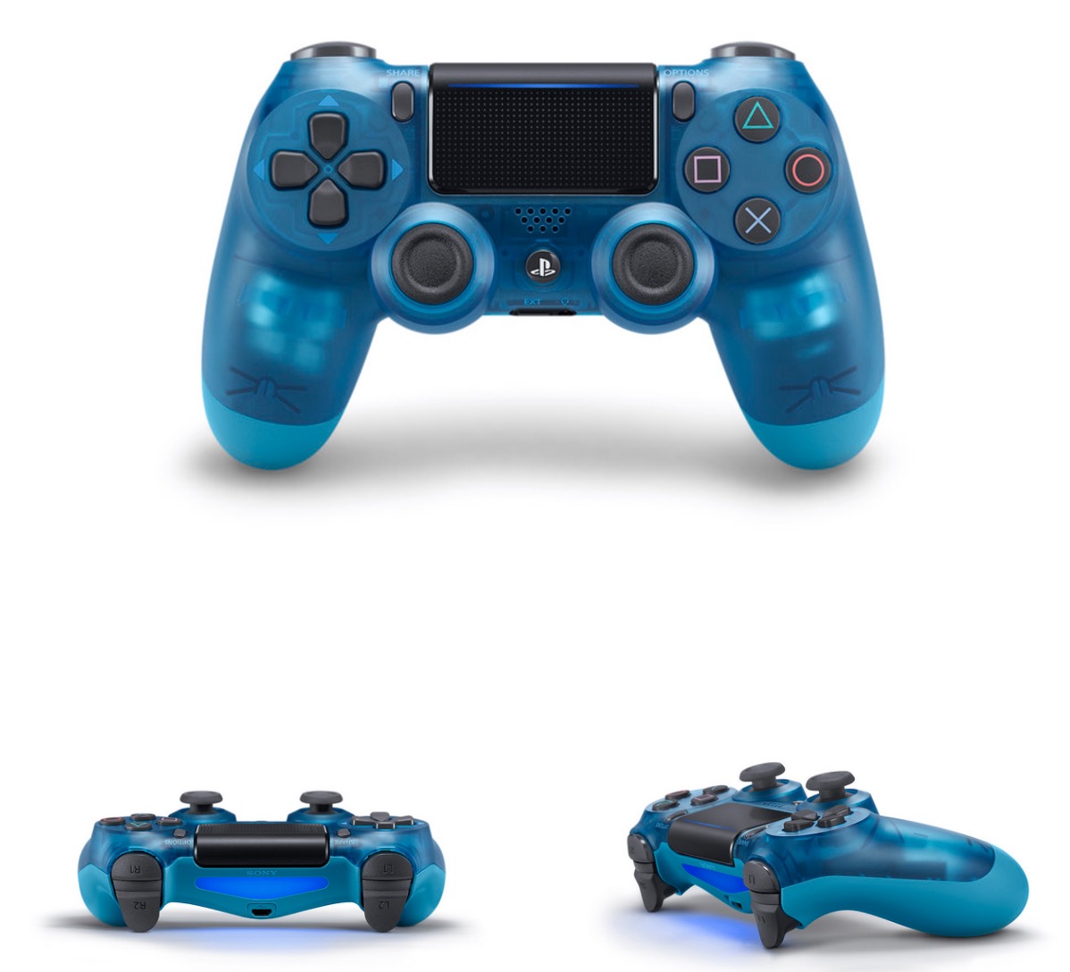 ps4 controller transparent blue