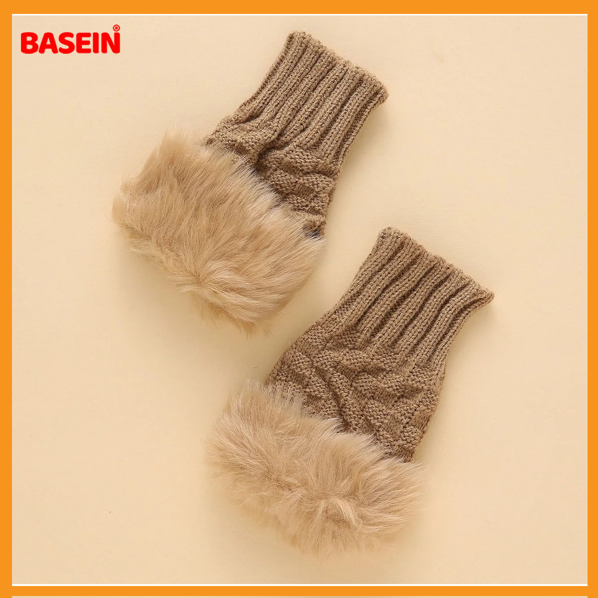 Women Gloves Plush Faux Knitting Wool Keep Warm Fashion Short Mitten Fingerless Girl Half Finger Winter Warm Glove
