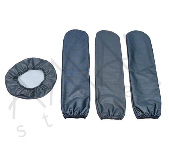 Ceiling Fan Covers with Motor Cover Dustproof, Heatproof, Waterproof, 4 Pcs, Grey/Black, Easy to Install