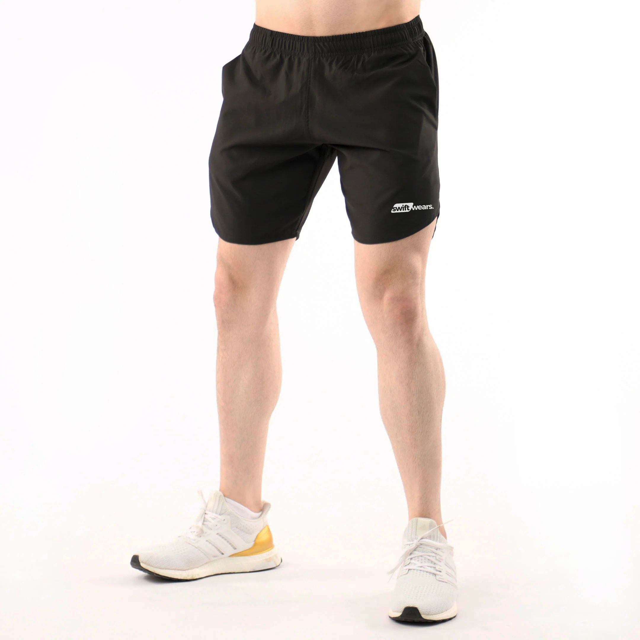 Swift Wears Men Performance Running Sports Shorts Gym Fitness Football Black