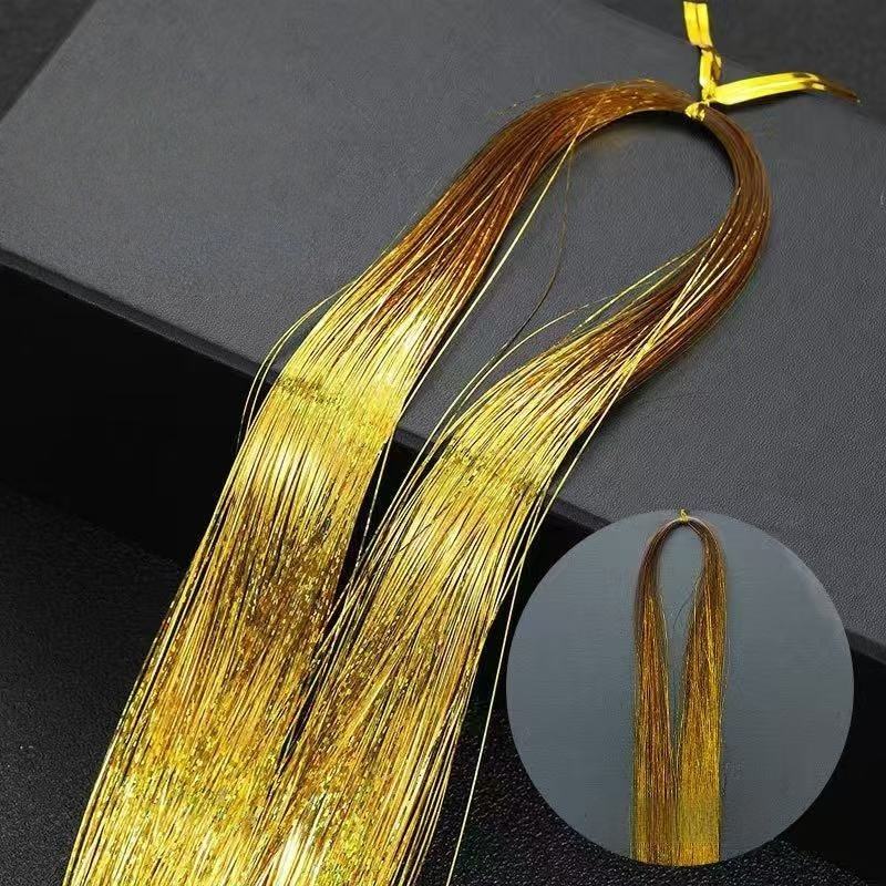 Glitter Hair Tinsel Extensions | Shiny Sparkle Hair Strands | Party, Festival & Fashion Hair Accessories | Multiple Colors