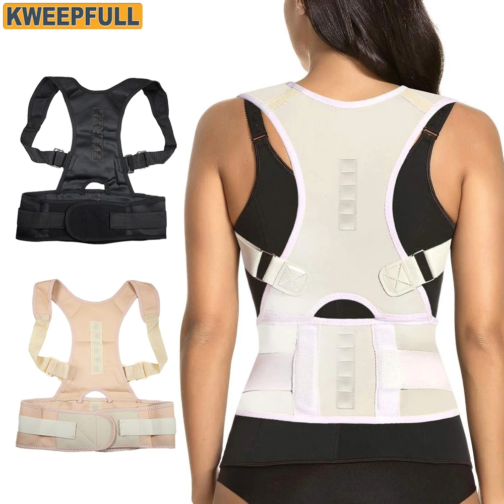 Magnetic Therapy Posture Corrector for Men and Women, Shoulder Strap, Belt, Posture Corrector Black