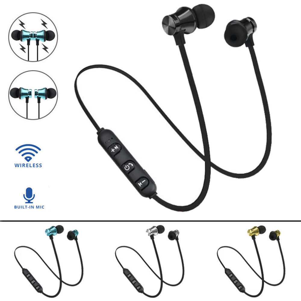 Magnetic Sports Wireless Earphones Stereo Mini Wireless Bluetooth Cordless Earphone Noise Cancelling headphone