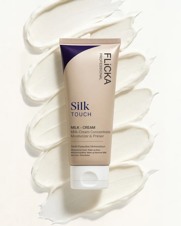 Flicka Silk Touch 3 in 1 Moisturizer Primer for Face 60g | Lightweight Milk Cream Formula | Smooth Makeup Base | Hydrating & Comfortable Wear | All Skin Types | Toxic Free Beauty Product