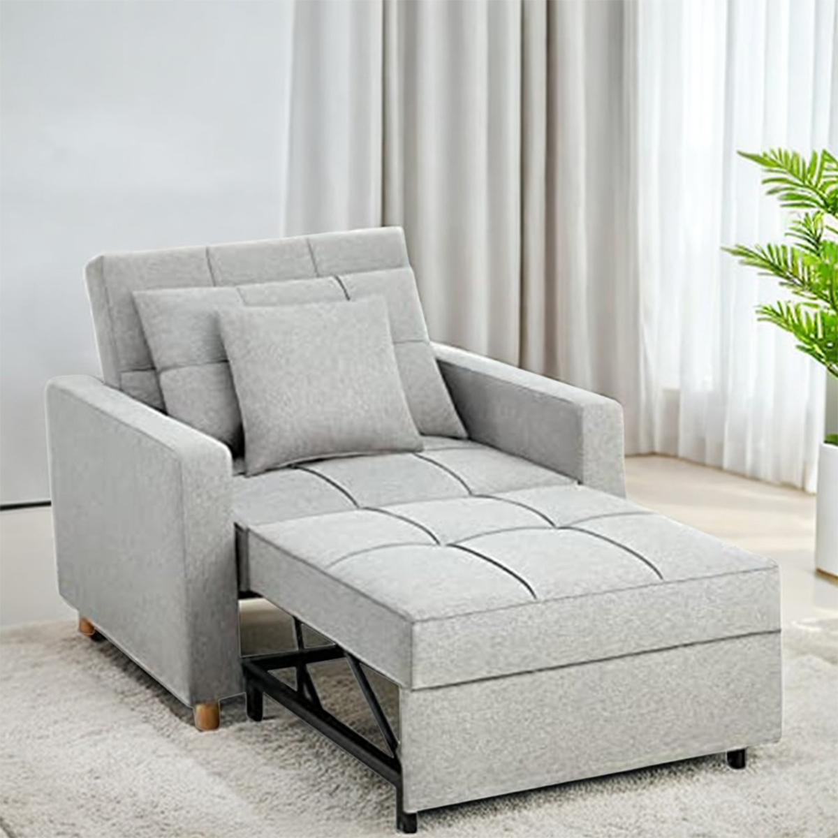 Single Seater Folding Sofa Cum Bed Modern Bedroom Living Room