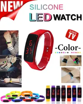 silicone bracelet led watch