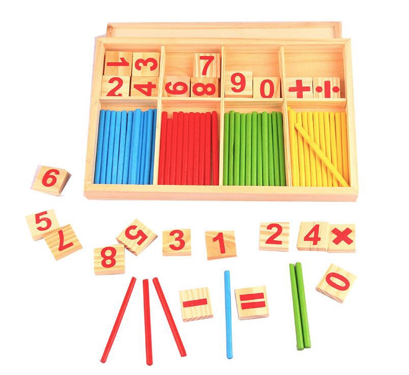 Wood Educational Number Math Calculate Game Toy Mathematics Puzzle Toys Kid Early Learning Counting Sticks Material Children