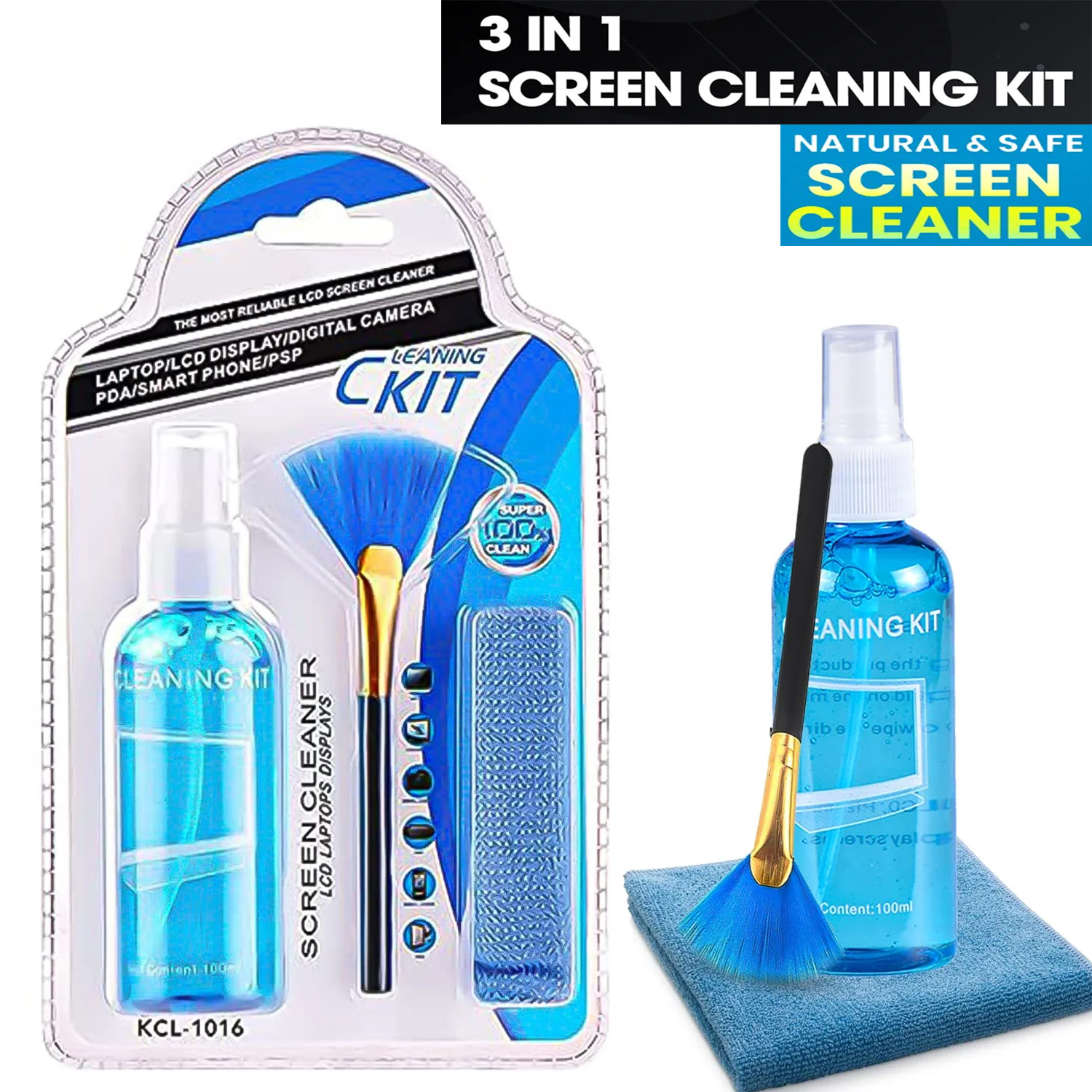 Cleaning Kit 3 In 1 / 3 In 1 LCD Screen Cleaner / 3 In 1 Super Cleaning