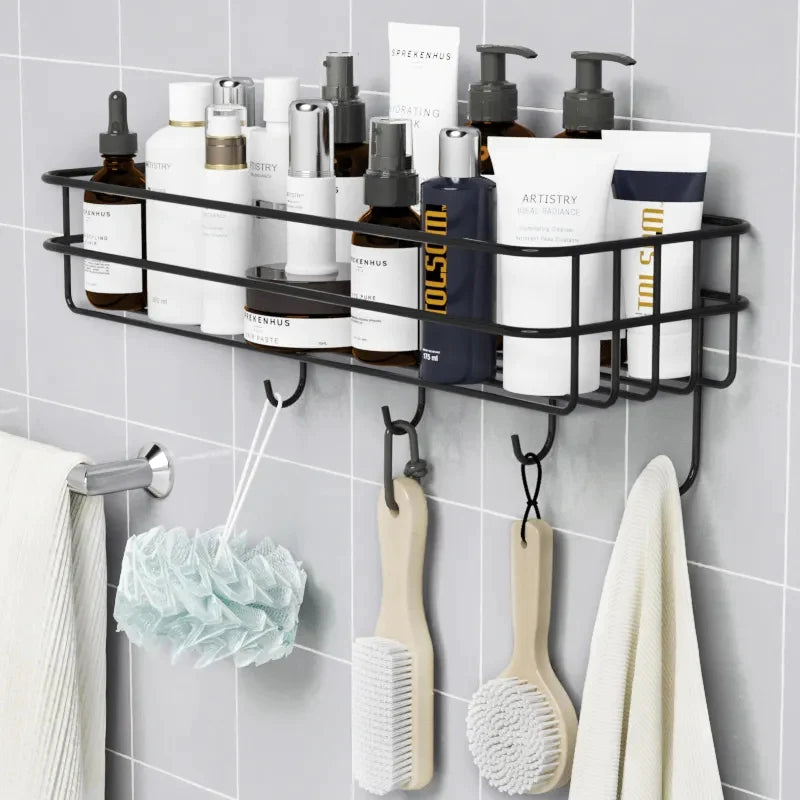 Set of 2 Bathroom kitchen Punch rack , multifuctional shampoo &  accessories holder